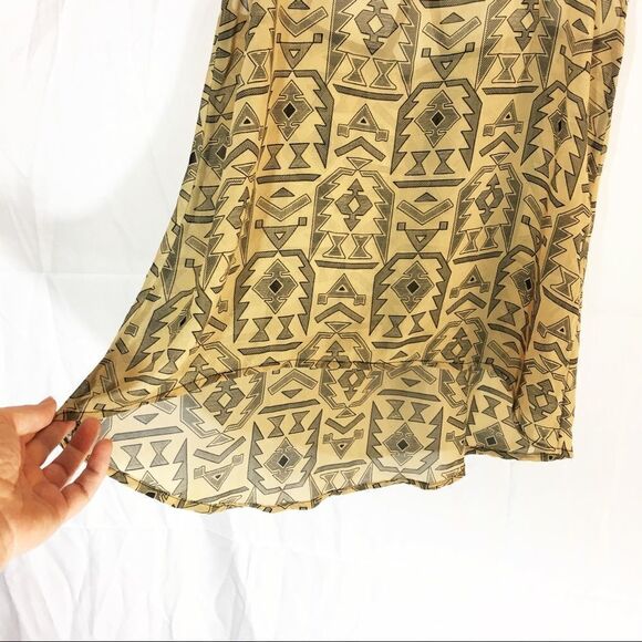 Marisol Sheer Geometric Multi Strap Cami w/ Aztec design Size Medium - Picture 2 of 5